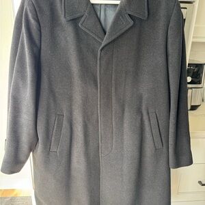 Classic Black Men's Overcoat